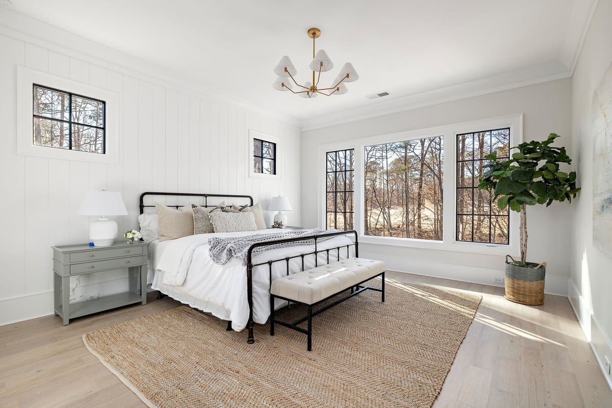 Bedroom with Picture Window in New Home in Acworth GA