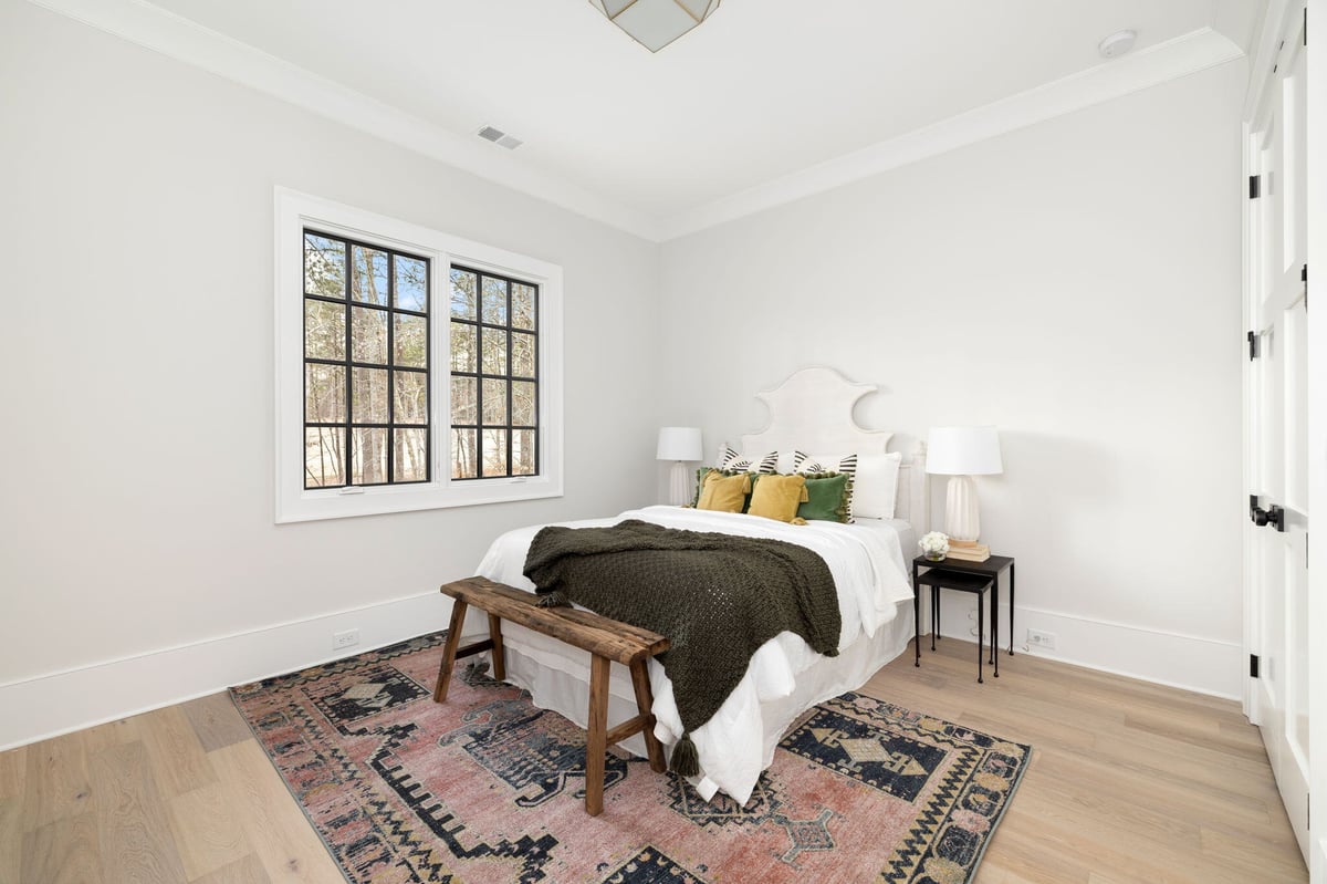 Modern White Bedroom in New Construction Home in Acworth