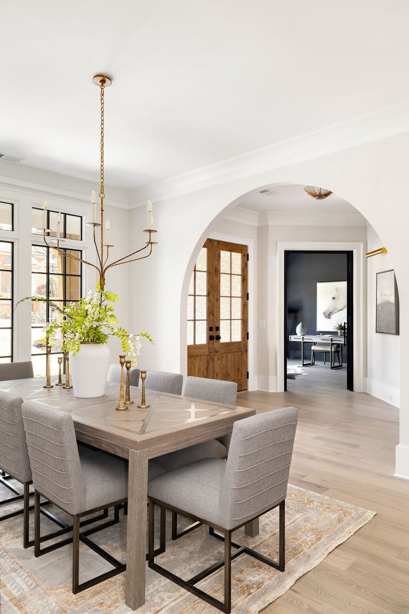 Cuthbert Lane Living Room with Arched Doorway